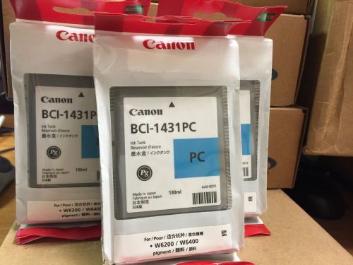 Canon bci-1431pc pg photo cyan ink cartridge w6200 w6400 8973a001aa new sealed! for sale