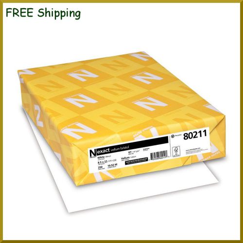 Exact Vellum Bristol 67 lb 8.5 x 11 Inches, 250 Sheets, White, 94 Brighightness