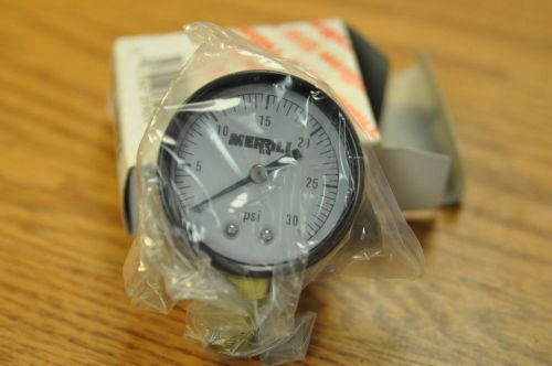 MERRILL AIR PRESSURE GAUGE 2&#034; Dial Bottom Mount 0-30 PSI 1/4&#034; NPT FAST SHIP!