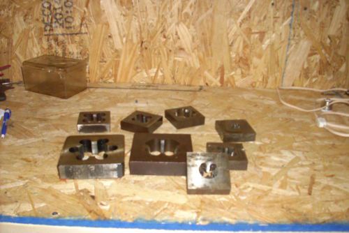 Seven (7) Plumbing PIPE DIEs threaders   1/8 - 1 1/2&#034;