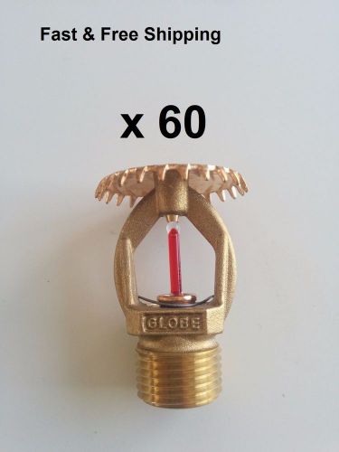 60 Units! Globe Brass Quick Response Upright 3/4&#034;NPT Fire Sprinkler K=8.1-GL8118