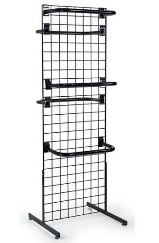 Metal Gridwall Towers, Set of (2), Includes (10) &#034;C&#034; Rails - Black 19356