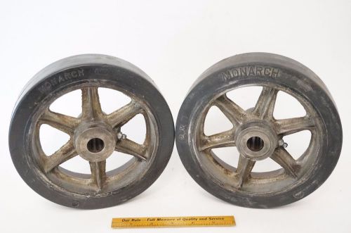 Antique industrial hit miss gas engine cast iron cart wheel set 8 x 2 six spoke for sale
