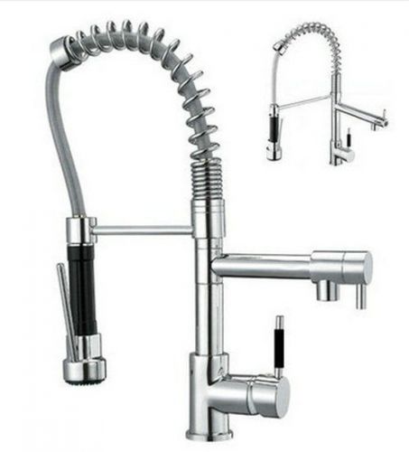 Pull Out Kitchen Basin Sink Bar Mixer Brass Water Tap Chrome Faucet