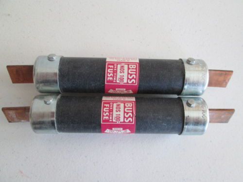 Lot Of 2  &#034;Buss NOS 100 One-Time Fuse&#034;  Brand New
