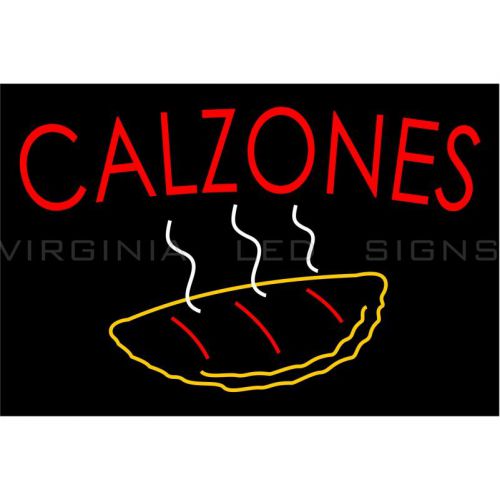 Calzones LED SIGN neon looking 30&#034;x20&#034; Pizza HIGH QUALITY VERY BRIGHT
