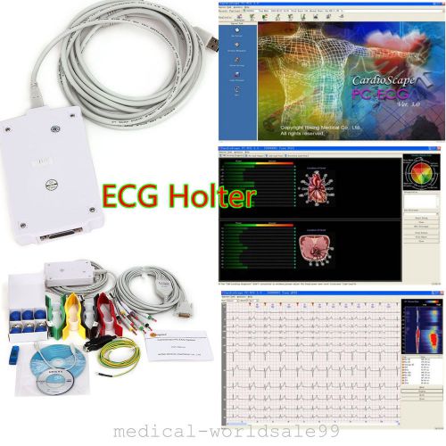 Fda ecg holter 12-lead recording system/workstation software electrocardio usb for sale