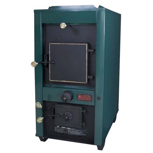 Wood and coal burning heater furnace - 218,000 btu - twin 800 cfm - 3,600 sqft for sale