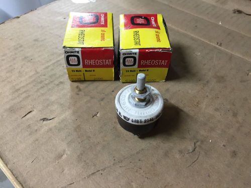 (2) NEW Ohmite Rheostat 0160 25Watt Model H OHMS 2500