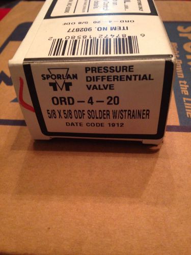 New Sporlan Head Pressure Control Differential Valve, 20 PSI, 425 PSIG, ORD420