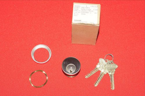 Lot of 5 schlage mortise cylinder lockset 20-001 626 satin chrome identical key for sale