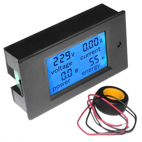 Lcd ac 80-260v 0-100a digital voltage volt current meter panel power energy lo for sale