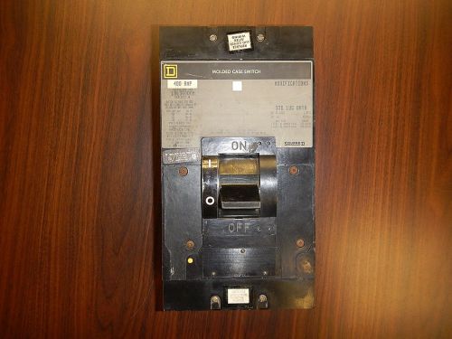 Square d 400 amp molded case switch, cat.# lal36000m, 3 pole, series 4. for sale