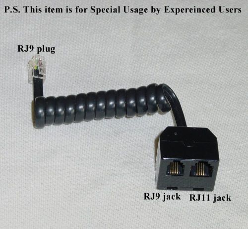 - Telephone Plug Jack Adapter Handset RJ9 to RJ9 RJ11 Splitter 2pcs e