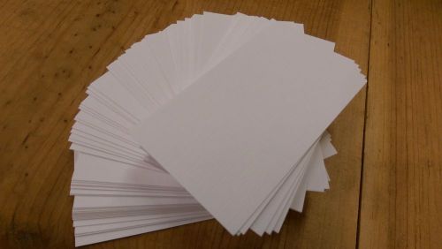 Linen Bright White Blank Business Cards 80lb Box of 500
