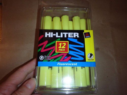 Hi-LITER Desk Style HIGHLIGHTER Marker Pen 24000 * YELLOW * 12 Pack * Chisel Tip