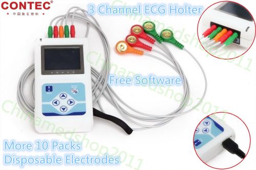 24Hrs Dynamic ECG Holter System TLC9803 3 Channel ECG Holter EKG Holter Recorder