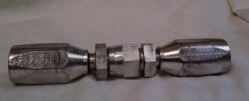 2 aeroquip reusable hose fittings-male/female jic -8 x 3/8&#034; hose 100r2 for sale