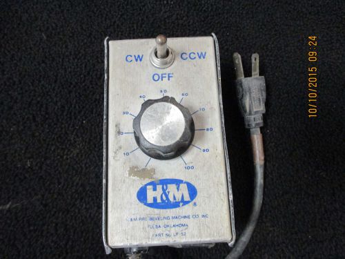 H &amp; M Pipe Beveling Machine Speed Control LP-52