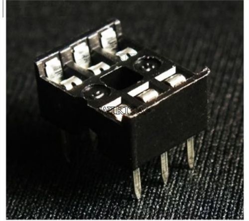 50 pcs ic socket adaptor pcb solder type dip socket 6p 6-pin 6 pin diy new for sale