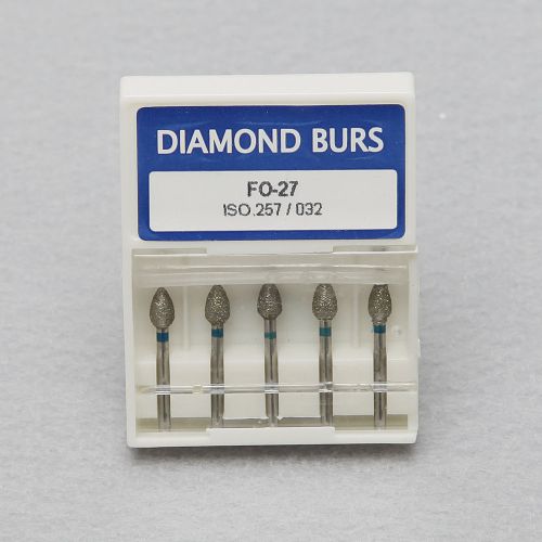 Dental Diamond Burs Flame Ogival Ended FG 1.6mm FO-27 for high Speed Handpiece