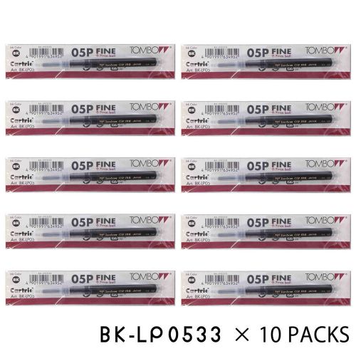 NEW Tombow Gel Ink Ballpoint Pen Refills 0.7mm Black BK-LP0533 10 Packs Set F/S