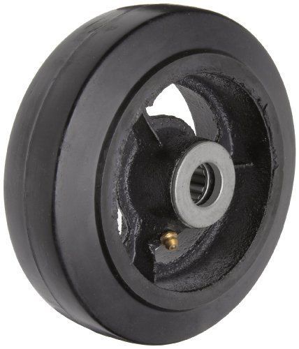RWM Casters Mold-On Rubber on Iron Wheel  Roller Bearing  410 lbs Capacity  6&#034; W