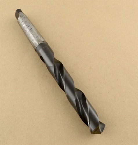 National 1-15/64&#034; MT4 (Morse Taper 4) Shank Drill Bit HSS USA VG Used Condition