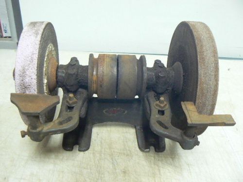 Vintage dunlap 10&#034; flat/v belt-driven 2-wheel grinder, polisher knife sharpener for sale