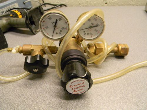 Cryodyne Specialty Gases 2 Stage Regulator, 0-400 PSI, &amp;  0-3000 PSI Gauges