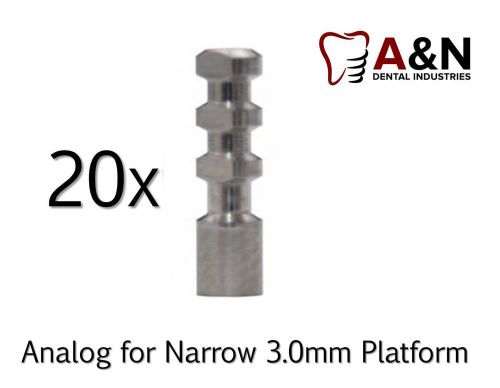 20 Implant Analog for Narrow 3.0mm platform Slim dental Implant Free Ship