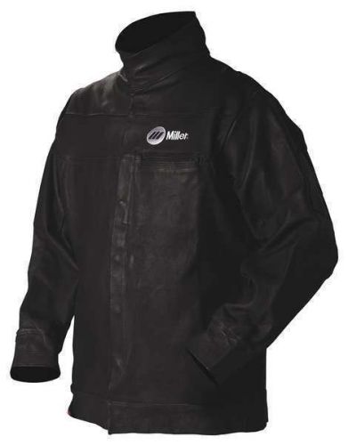 MILLER ELECTRIC 231095 Leather Jacket, Black, Pigskin Leather, 5XL 231095