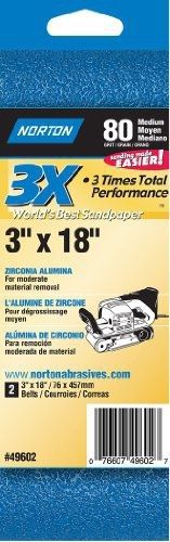 Norton co. norton 49602 3x high performance portable sanding belt, zirconia for sale