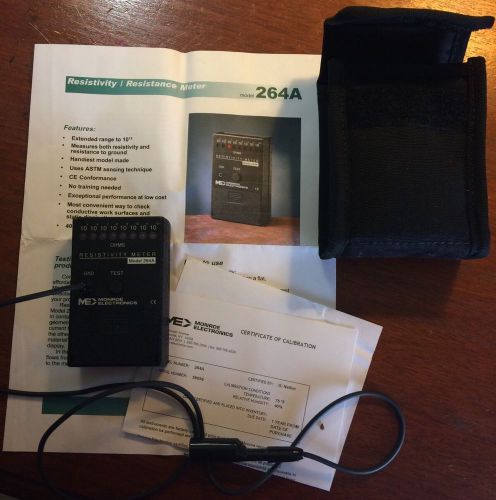 Monroe Surface Resistivity Meter 264A W/ Ground lead,Manual &amp; Case - Paid $295