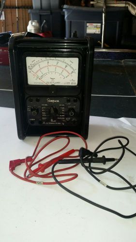 OLD SIMPSON 260 VOLT OHM METER WITH CASE NEEDS 9V CONNECTOR