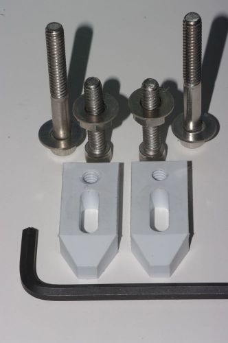 PLASTIC POLY CLAMP SET . SET OF TWO WITH HARDWARE MACHINIST SHOP CLAMPS