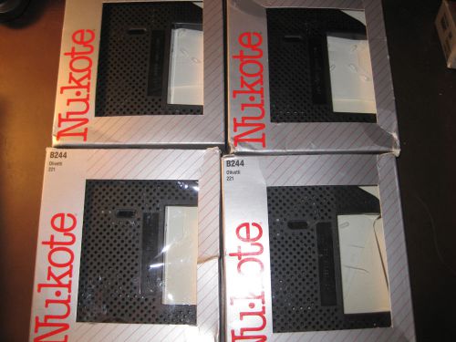 NUKOTE B244 FOR OLIVETTI 221 LOT OF 4 ! BLACK RIBBON, IN ORIGINAL BOX
