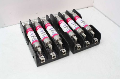 2 ferraz shawmut 61038r fuse holders with 6 tri-onic smart spot 80a fuses for sale