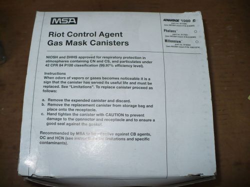 MSA 817590 Advantage 1000 Riot Control Agent Gas Mask Canisters, Box of 6, New