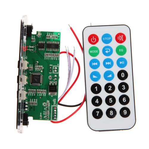 5V/12V WAV/MP3/WMA audio decoder card board USB SD MMC FM Radio + remote control