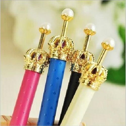 Lot 3Pcs Assorted Cute Korean Gold Crown Pearl 0.5mm Mechanical Pencils Elegant