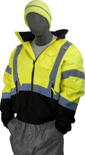 M-safe majestic 75-1313 2x hi-visibility yellow bomber jacket, class 3 (ah) for sale