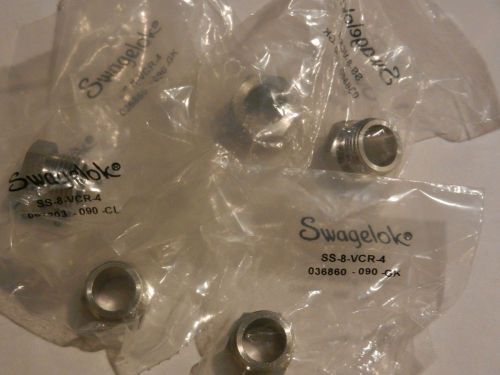 Swagelok VCR 1/2 in.Male Nut SS-8-VCR-4