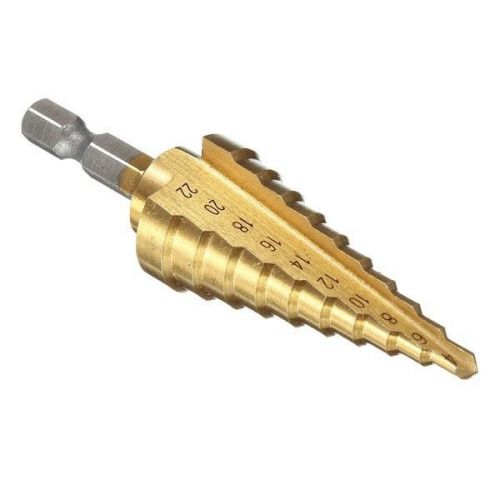 Hex Titanium Step Cone Drill Bit Hole Cutter 4-22MM HSS 4241