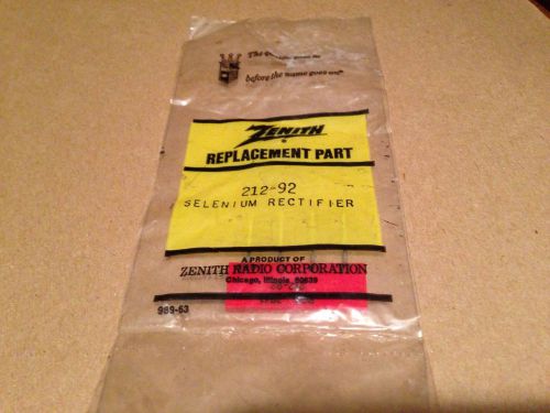 Qty 1. Zenith  # 212-92 Selenium Rectifier