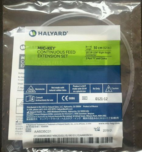 Five (5) Halyard/Kimberly Clark MIC-KEY Right Angle Extension 0121-12 New Sealed