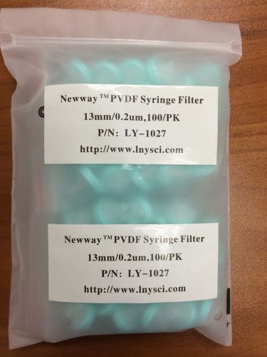 Pvdf syringe filter, 13mm/0.2u, 100/pk, hplc, ly-1027 for sale