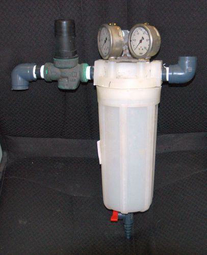 Usf-ppi filter housing w/ 2 wika 100psi gauges, 250/38 flow valve 3/4&#034; brass dc5 for sale