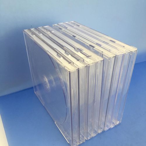 8 CD DVD Blank Clear Transparent Jewel Case Holder Covers