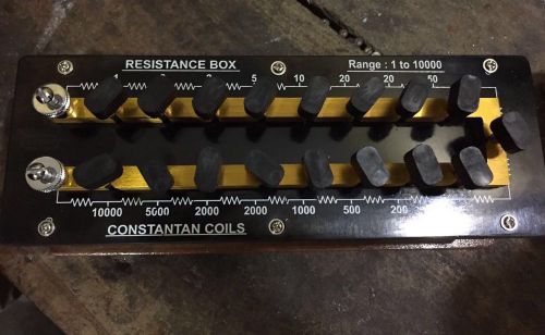 Resistance box plug type range 1 - 10000 ohms for sale
